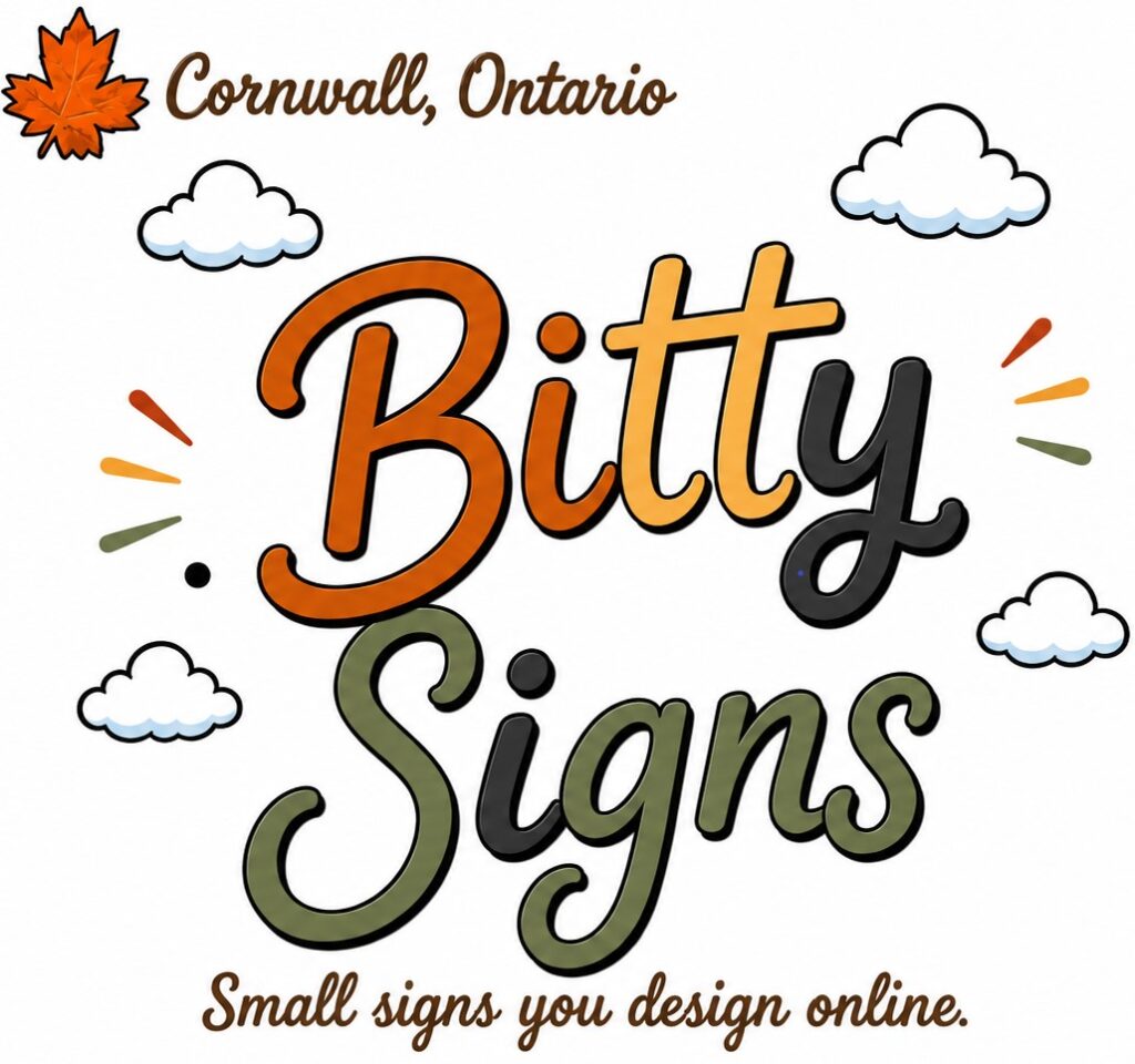 bitty signs banner
